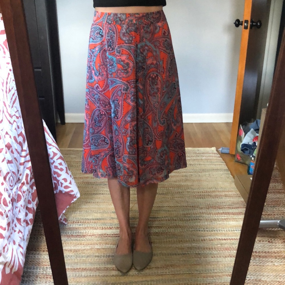 Paisley a-line skirt